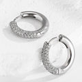 Boucles d’oreilles Argent créoles diamants