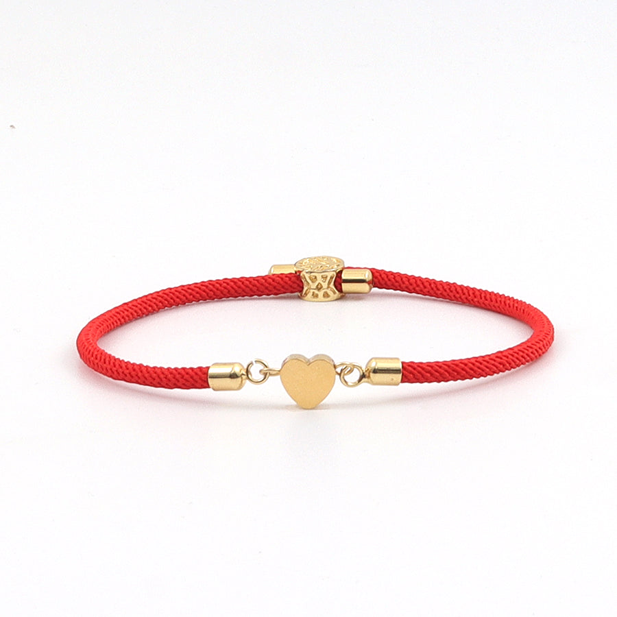 Bracelet Coeur Corde Rouge
