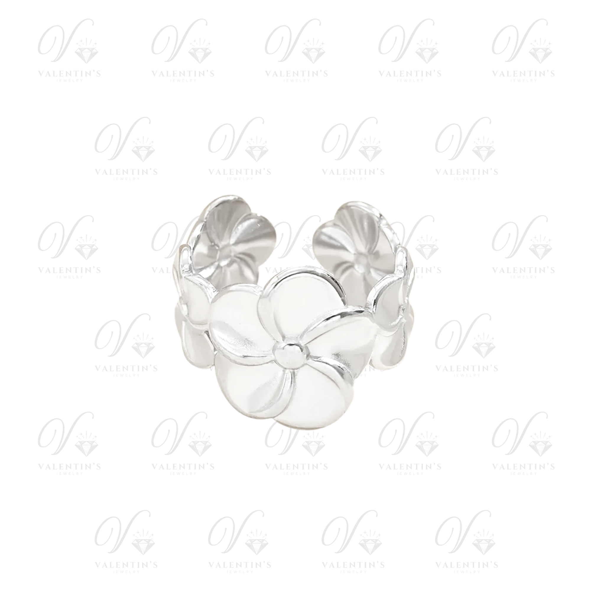 Bague Argenté Fleur