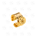 Bague Breloque Réglable Doré motifs Soleil
