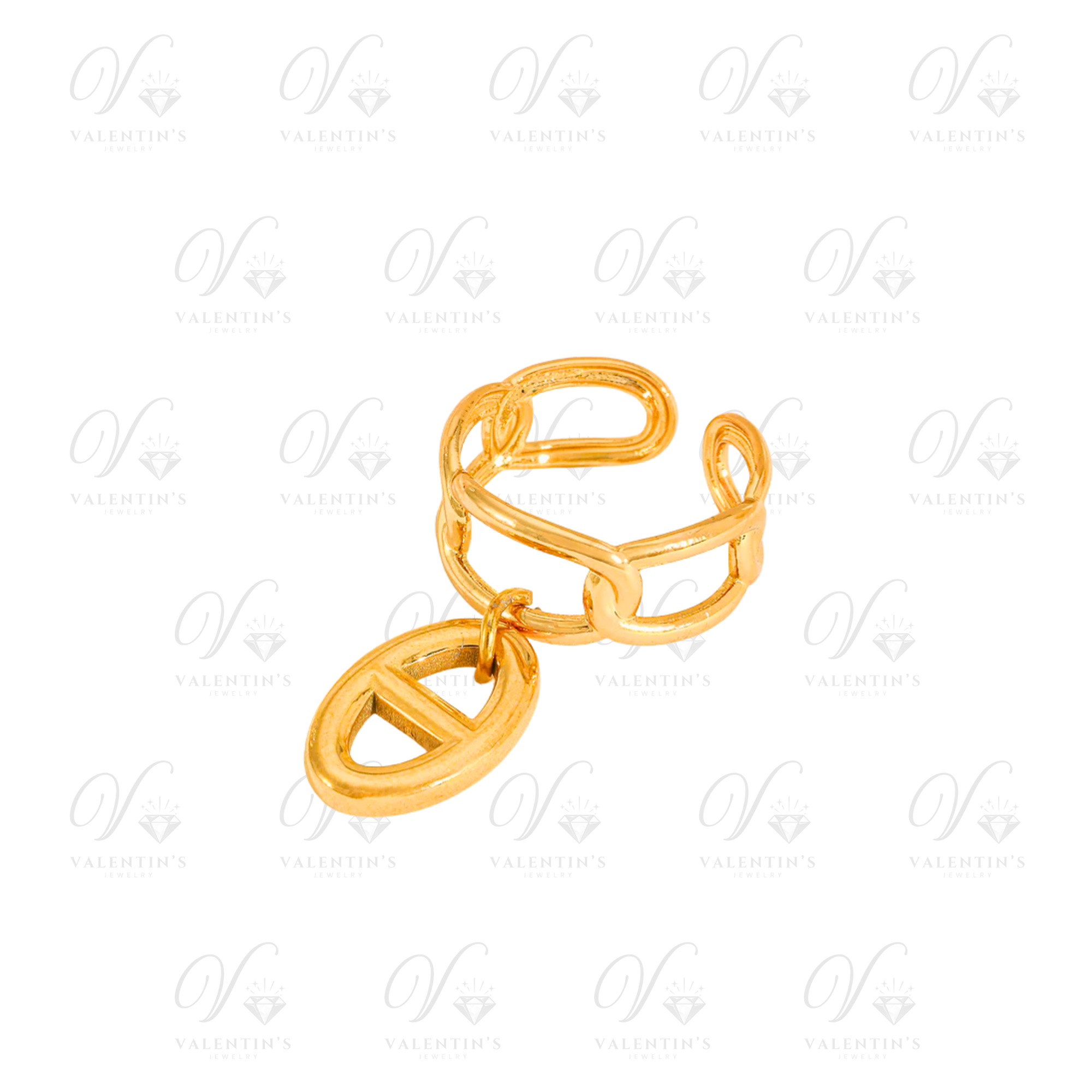 Bague Doré breloque Fleur