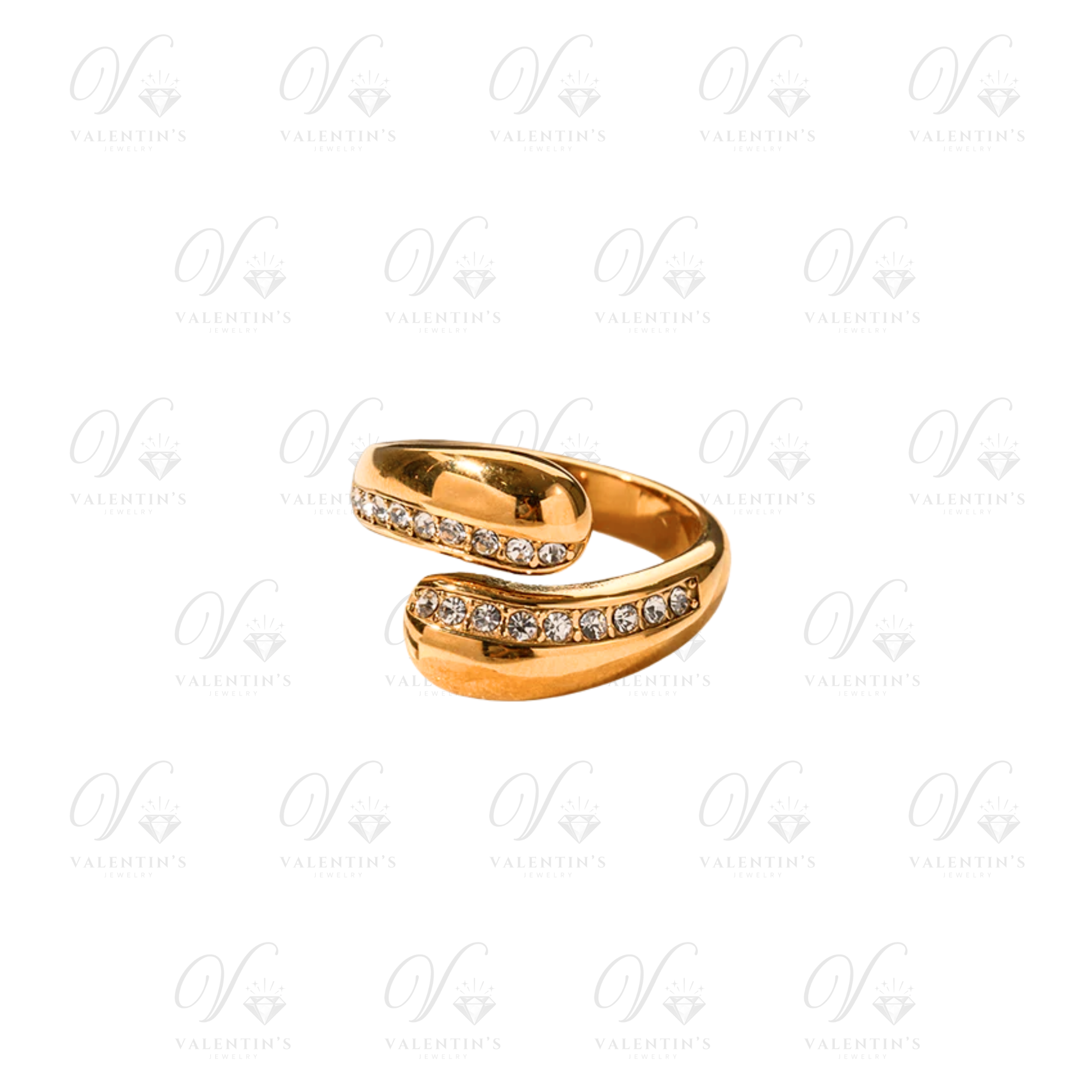 Bague Réglable Doré Diamant