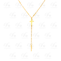 Collier Doré Perles Croix