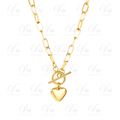 Collier Doré Coeur (Fermoir à bascule)