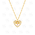 Collier Doré Coeur Diamants