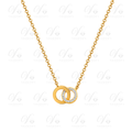 Collier Doré Double Anneau Diamant