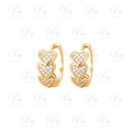 Boucles d'oreilles Triple Cœurs Diamants