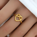 Bague fine Réglable Doré Coeur