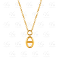 Collier Doré Logo Tendance Simple