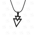 Collier Noir Flèche Homme