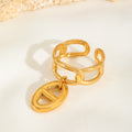 Bague Breloque Réglable Doré tressé Tendance