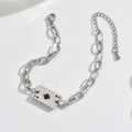 Bracelet Argent Maillon Carte (UNISEXE)