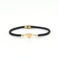 Bracelet Coeur Corde Noir