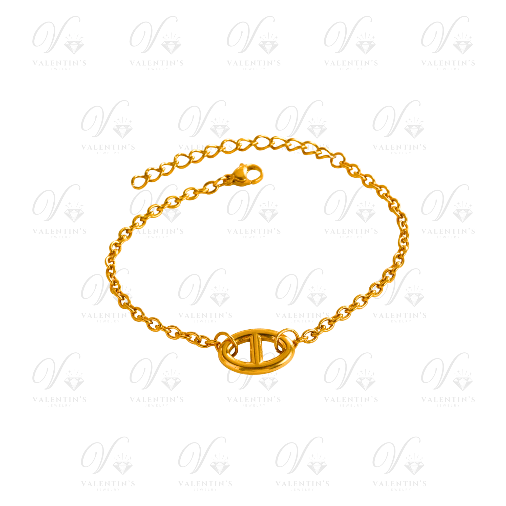 Bracelet Doré Logo Tendance Simple