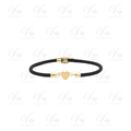 Bracelet Coeur Corde Noir