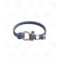 Bracelet en corde tressée bleu gris HOMME