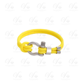 Bracelet en corde tressée jaune HOMME