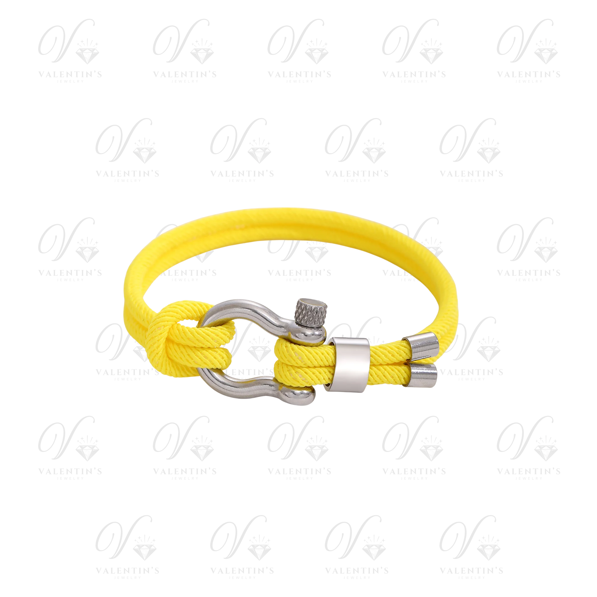 Bracelet en corde tressée jaune HOMME