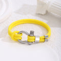 Bracelet en corde tressée jaune HOMME