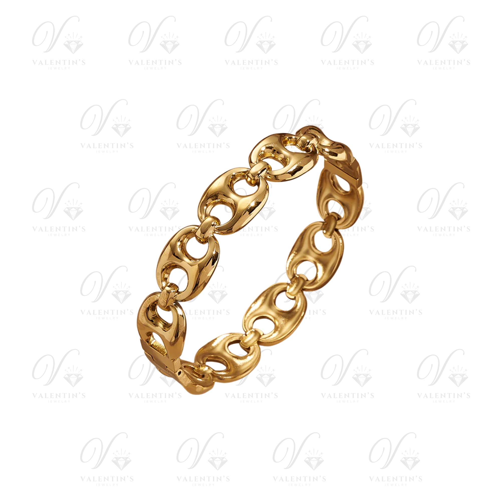 Bracelet Doré maillons larges