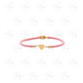 Bracelet Coeur Corde Rose