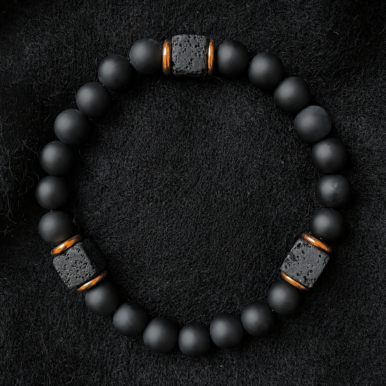 Bracelet en Roche Volcanique HOMME
