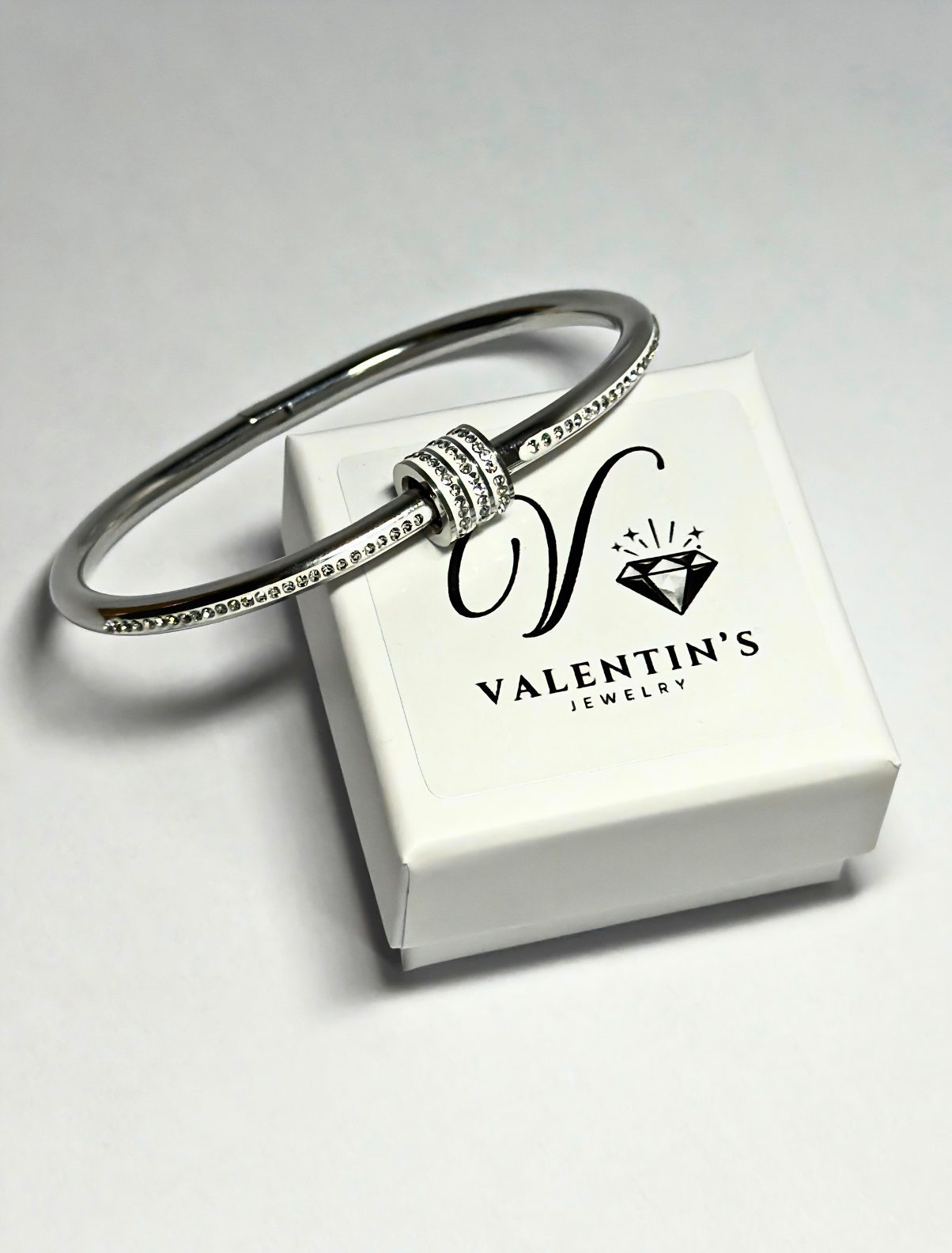 Bracelet Argent Diamants (Fermeture à vicer)