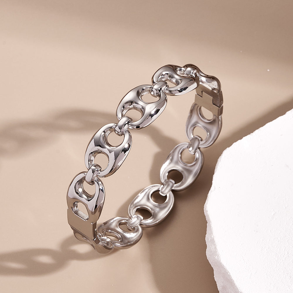 Bracelet Argent maillons larges