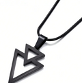 Collier Noir Flèche Homme