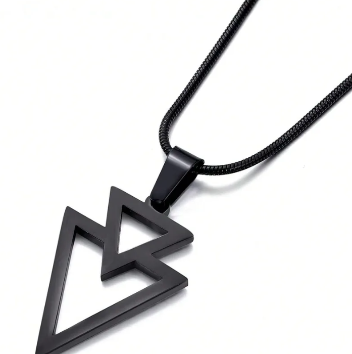Collier Noir Flèche Homme