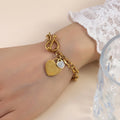 Bracelet doré pendentif Coeur