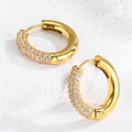 Boucles d’oreilles Doré créoles diamants