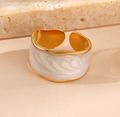 Bague Réglable Doré Marbre