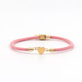 Bracelet Coeur Corde Rose